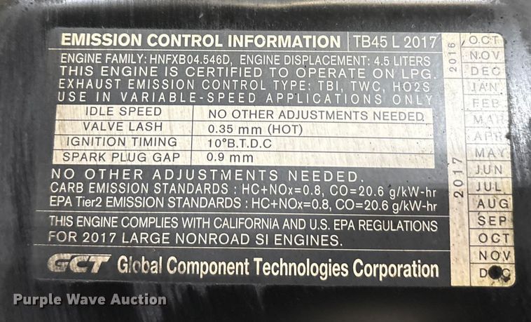 image for item EU0274 2018 UniCarriers PF110YLP forklift