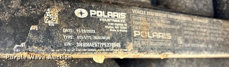 image for item EU4860 2023 Polaris 570 Ranger SP utility vehicle