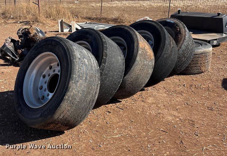 image for item EU4864 (6) 445/50R22.5 tires and wheels