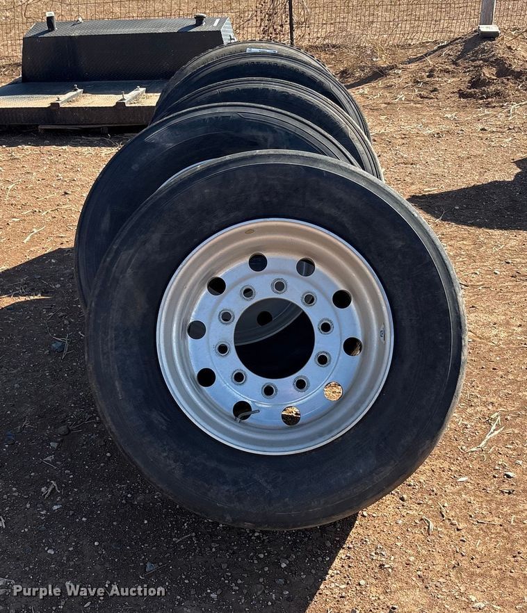 image for item EU4864 (6) 445/50R22.5 tires and wheels