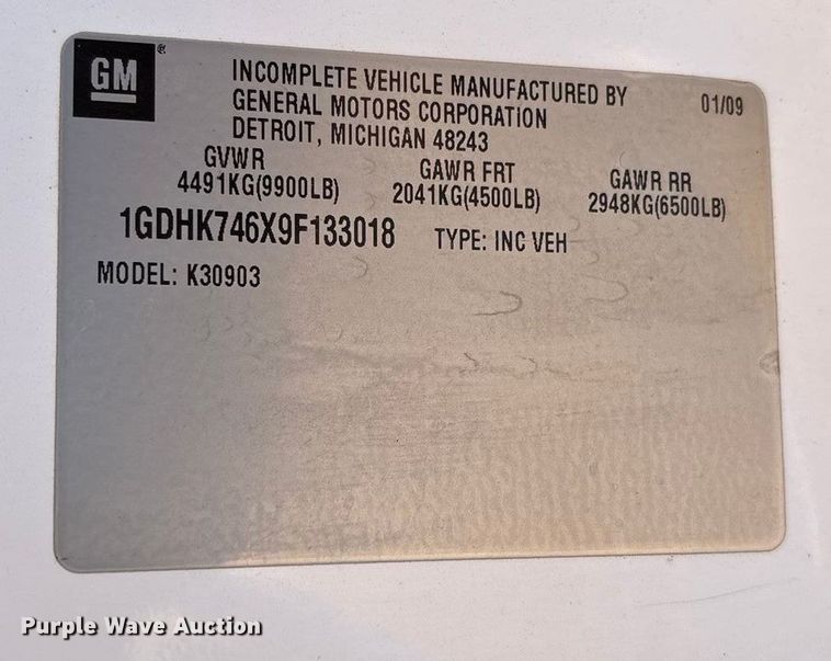 image for item EU4870 2009 GMC Sierra 3500HD utility bed pickup truck