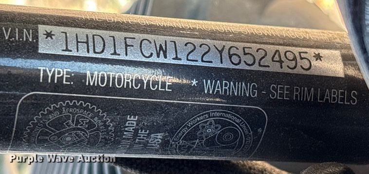 image for item EU7342 2002 Harley-Davidson Electra Glide Ultra Classic  motorcycle