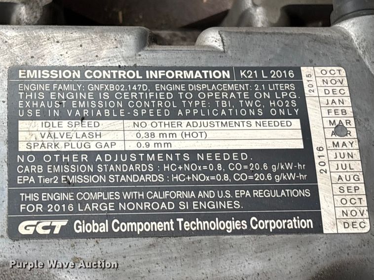 image for item EU7382 2016 UniCarriers PF50 forklift