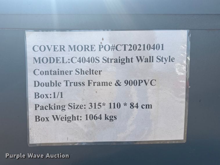 image for item EV2685 Cover More C4040S container shelter