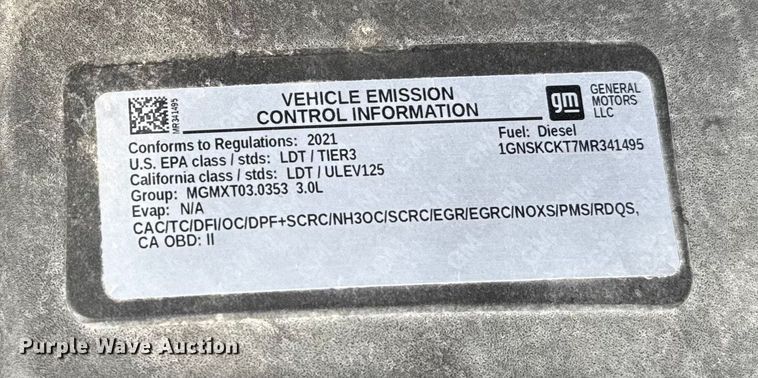 image for item FB0514 2021 Chevrolet Suburban SUV