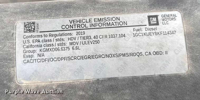 image for item FB0515 2019 Chevrolet Silverado 2500HD High Country Crew Cab pickup truck