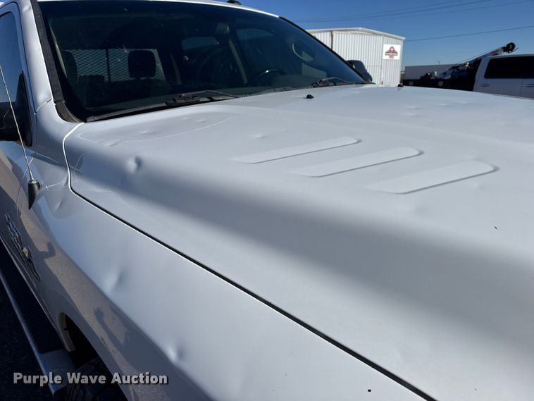 image for item FB0632 2017 RAM 3500 Crew Cab flatbed pickup truck