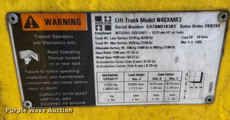 image for item FB0693 (3) Hyster 40 forklifts