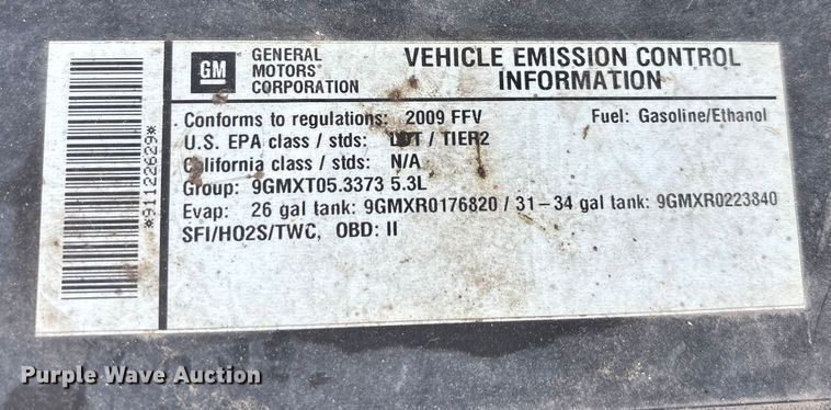 image for item FB0713 2009 GMC Sierra 1500 Ext. Cab pickup truck