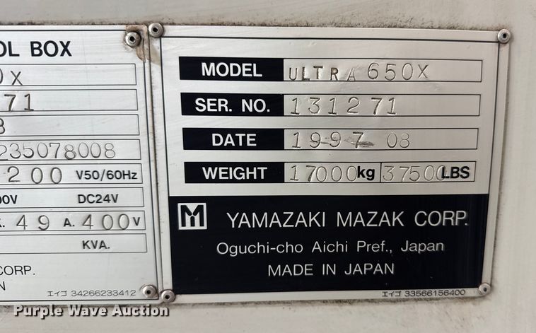 image for item FB0738 1997 Mazak Ultra 650 CNC lathe