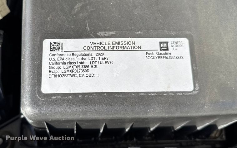 image for item FB0741 2020 Chevrolet Silverado 1500 Crew Cab pickup truck