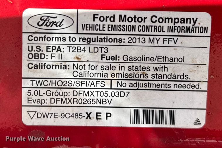 image for item FB0742 2013 Ford F150 Crew Cab pickup truck