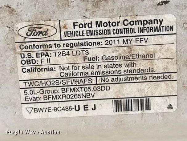 image for item FB0747 2011 Ford F150 Ext. Cab pickup truck