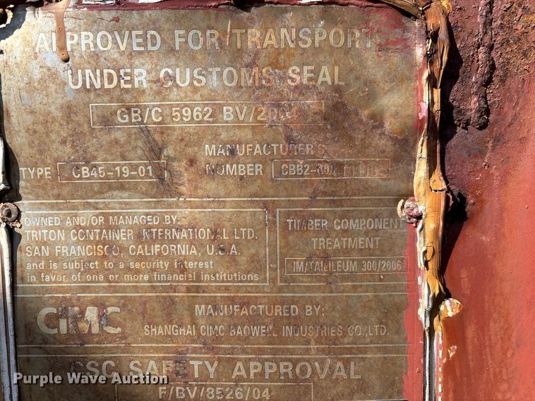 image for item FB2987 2004 Shipping container