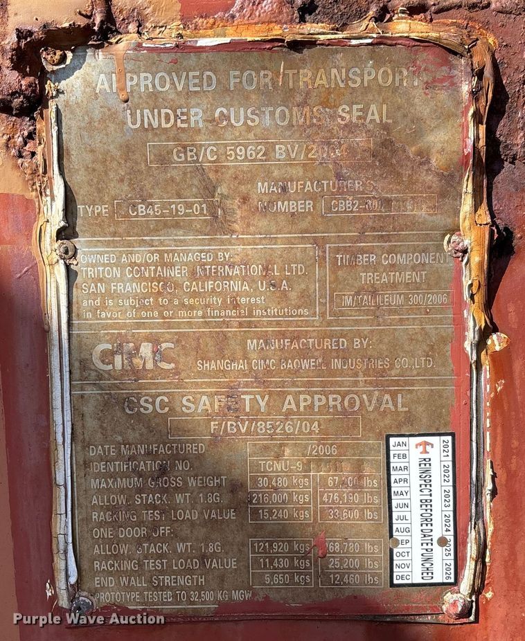 image for item FB2987 2004 Shipping container