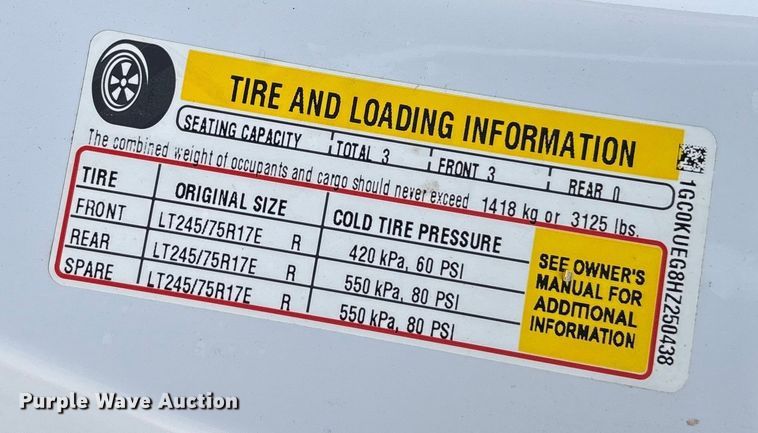 image for item FB2988 2017 Chevrolet Silverado 2500HD pickup truck