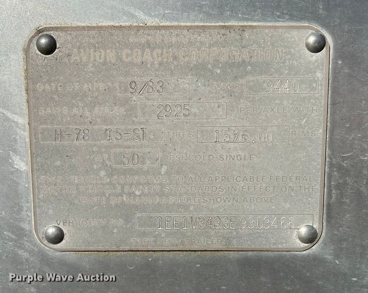 image for item FB2993 1984 Avion Camper