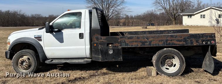 image for item FB3502 2008 Ford F450 Super Duty flatbed truck