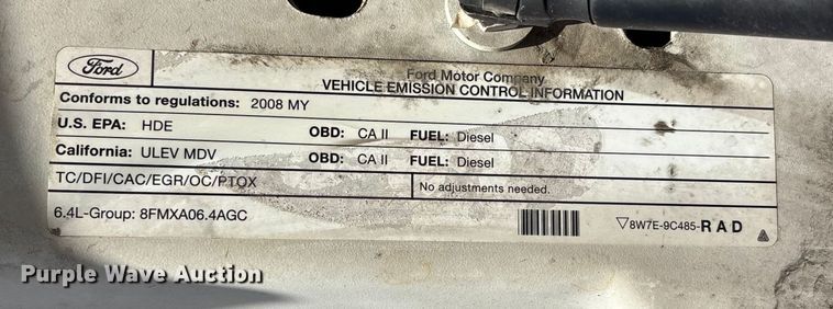 image for item FB3512 2008 Ford F250 Super Duty XL pickup truck