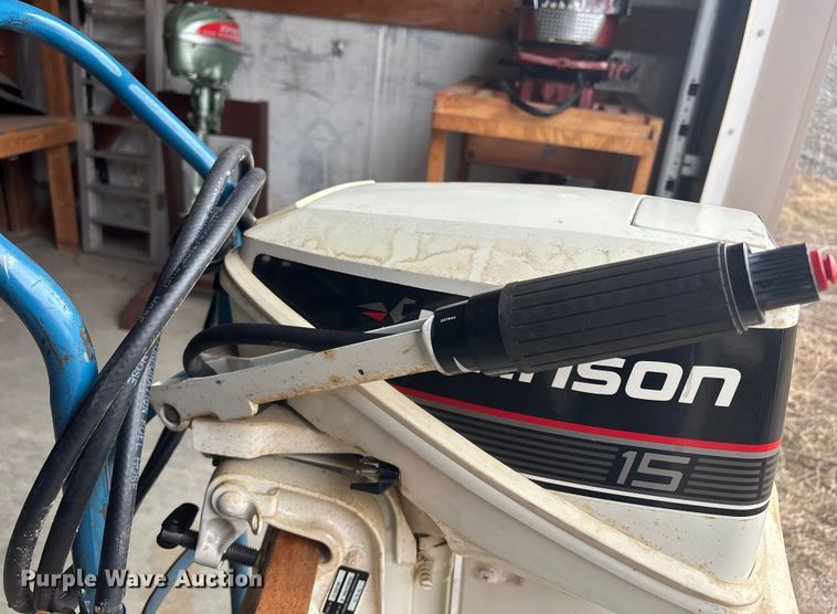 image for item FB3525 1990 Johnson 15  boat motor