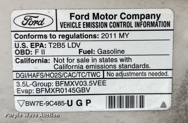 image for item FB3529 2011 Lincoln MKT SUV