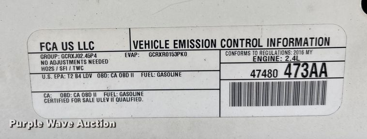 image for item FB3532 2016 Dodge Journey SUV