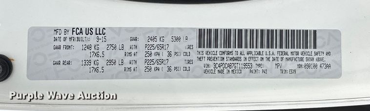 image for item FB3532 2016 Dodge Journey SUV