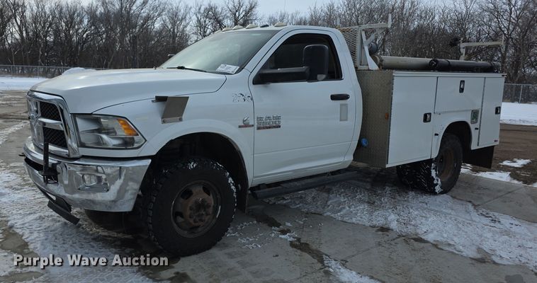 image for item FI0762 2015 Dodge Ram 3500HD utility bed pickup truck