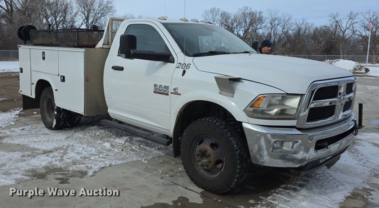 image for item FI0762 2015 Dodge Ram 3500HD utility bed pickup truck