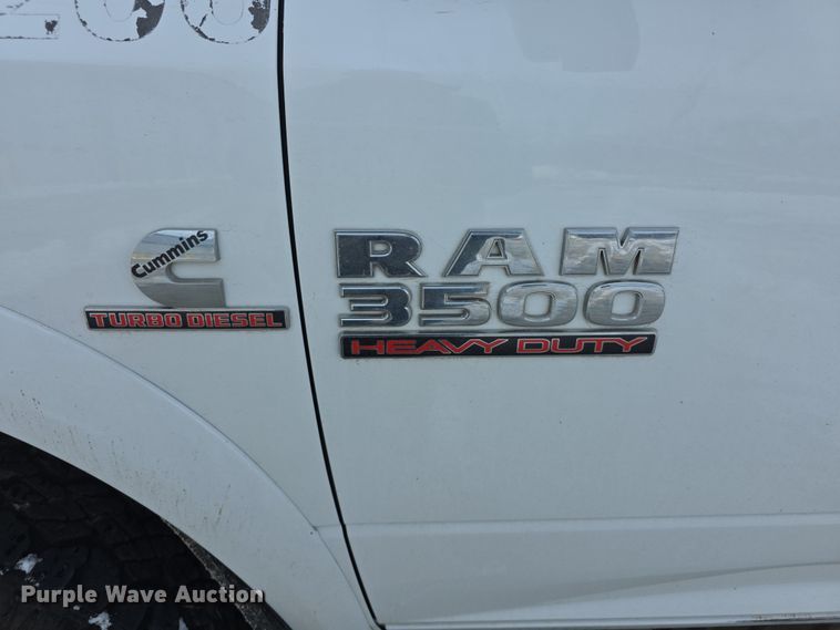 image for item FI0762 2015 Dodge Ram 3500HD utility bed pickup truck