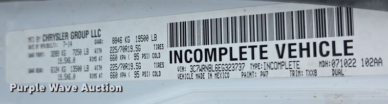 image for item FI0806 2014 Dodge Ram 5500HD bucket truck