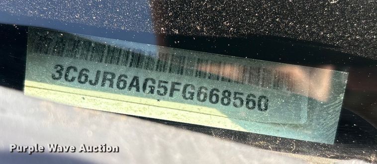 image for item FI1653 2015 RAM 1500 pickup truck