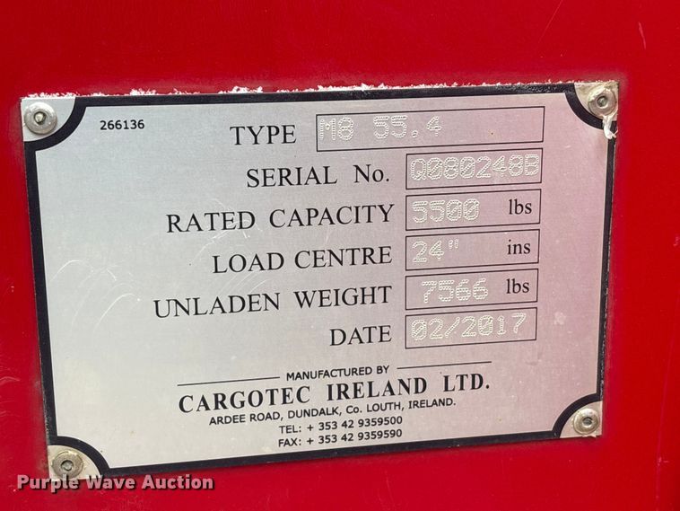 image for item FK1133 2017 Moffett M8 55.4 forklift
