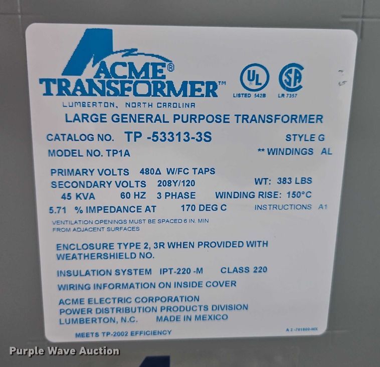 image for item FN5546 (4) transformers