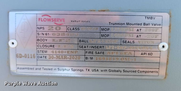 image for item FN5562 Flowserve ball valve