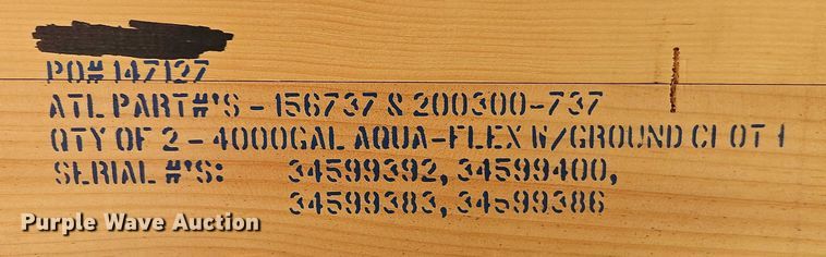 image for item FN5564 (2) ATL 4000 gal Aqua-Flex liquid bladders