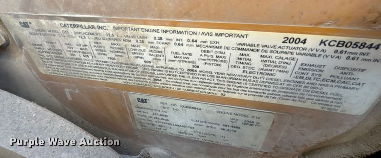 image for item FO3555 2005 Kenworth W900 flatbed truck