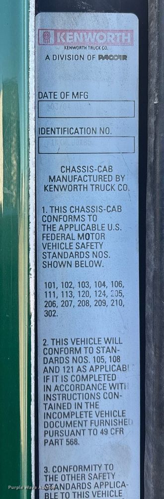 image for item FO3555 2005 Kenworth W900 flatbed truck