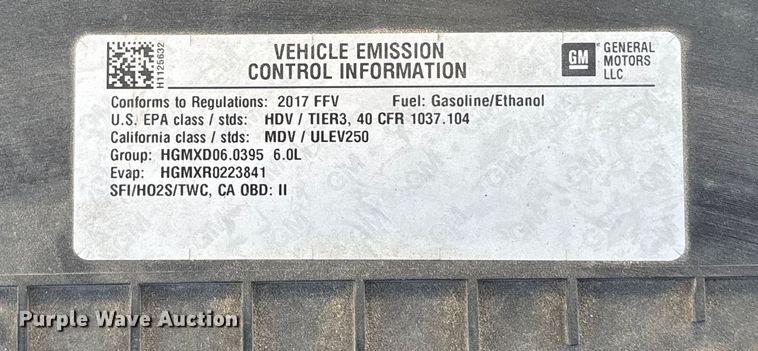 image for item FO3568 2017 GMC Savana 2500 Van