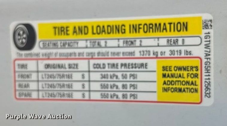 image for item FO3568 2017 GMC Savana 2500 Van