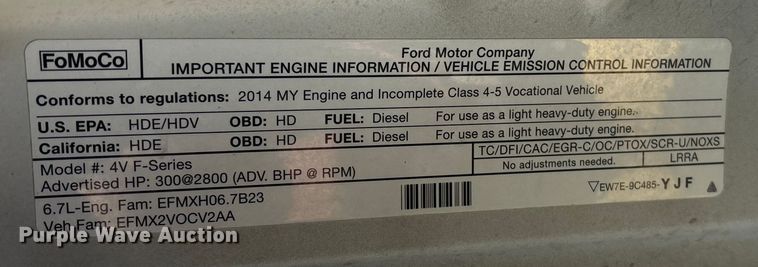 image for item FO3570 2014 Ford F450 dump flatbed truck