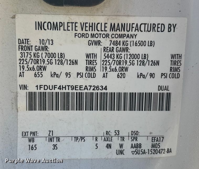 image for item FO3570 2014 Ford F450 dump flatbed truck