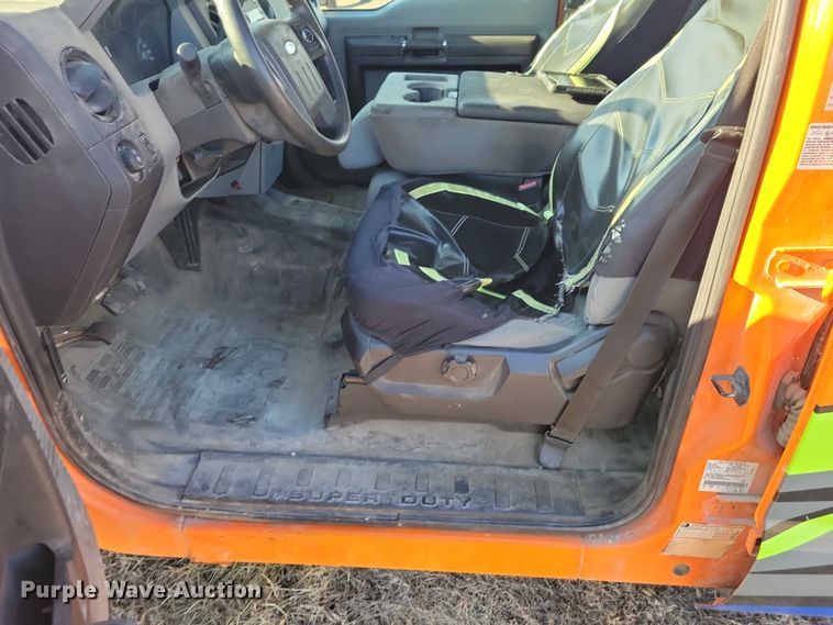 image for item NK9750 2013 Ford F350 Crew Cab utility bed pickup truck