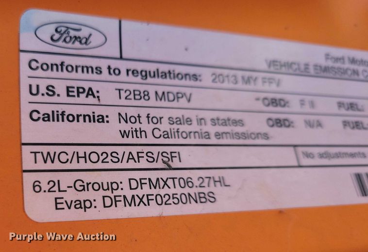 image for item NK9750 2013 Ford F350 Crew Cab utility bed pickup truck