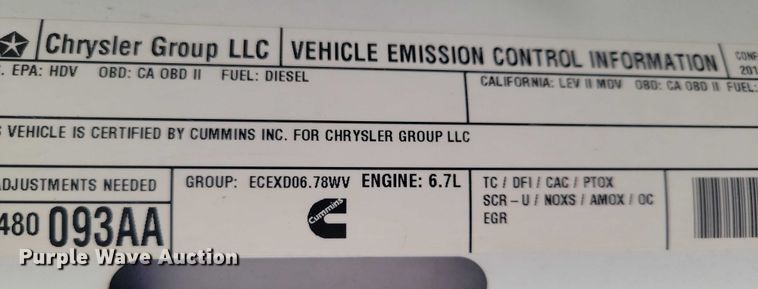 image for item NK9772 2014 Ram 3500 Crew Cab pickup truck