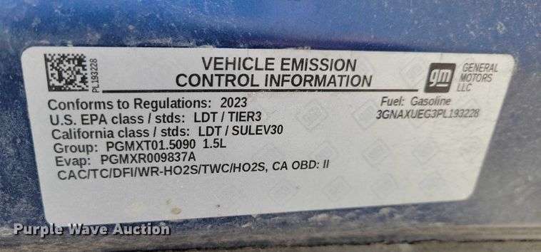 image for item NK9793 2023 Chevrolet Equinox SUV