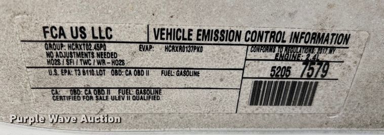 image for item YA1929 2017 RAM Promaster City van