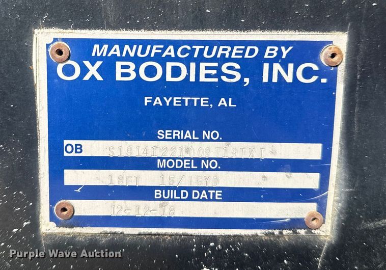 image for item DQ4246 2019 Mack Granite dump truck