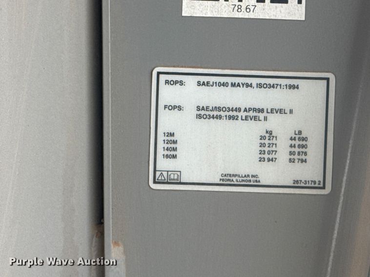 image for item DQ4343 2009 Caterpillar 160M motor grader