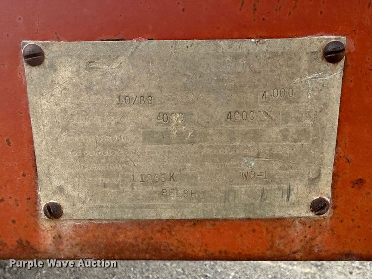 image for item DQ4344 1982 Belshe WB-1 tilt deck utility trailer